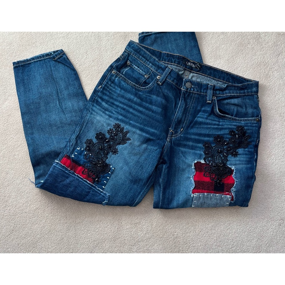 Lauren Ralph Lauren Patchwork relaxed jeans